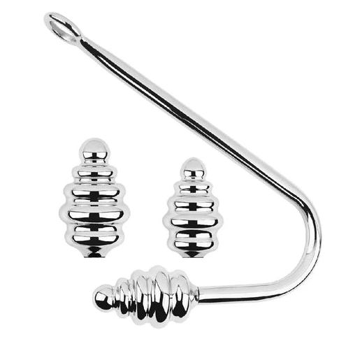 Ribbed GreatBenefit Screw-in 8826 Anal Hook Set 0814